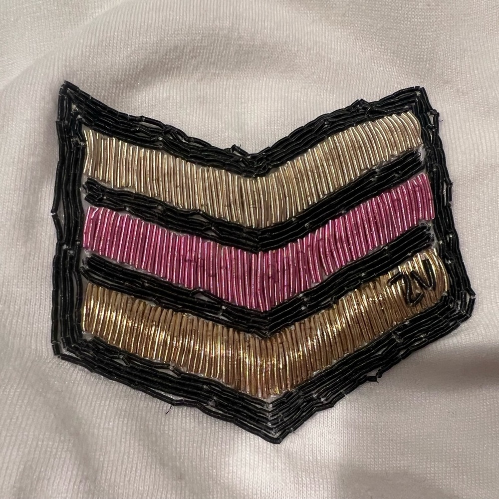 🔹Zadig & Voltaire Chevron Embroidery T-Shirt, XS